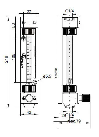 Variable-area flow meter SM-6  Bühler Technologies product image 3