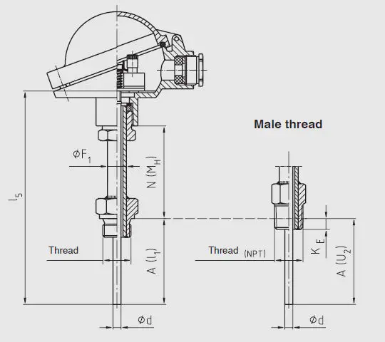 Pt100 thermometer TR10-B KRIJON ltd product image 4