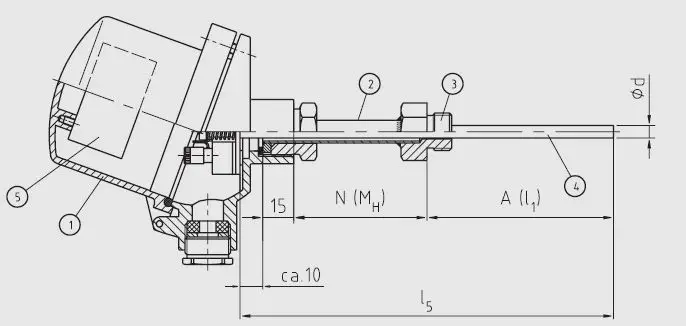 Pt100 thermometer TR10-B KRIJON ltd product image 2